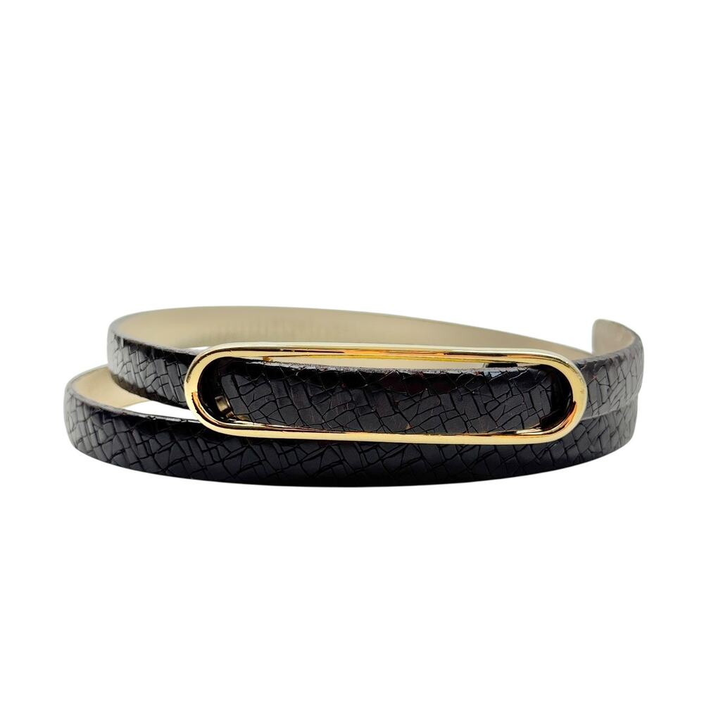 VTG Citi by Yansel Fugel Leather Skinny Belt
